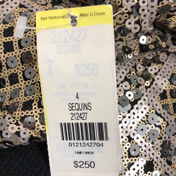 Etcetera Sequin V-Neck Top 4 NWT - Picture 6 of 10